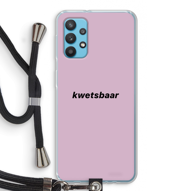 kwetsbaar: Samsung Galaxy A32 4G Transparant Hoesje met koord