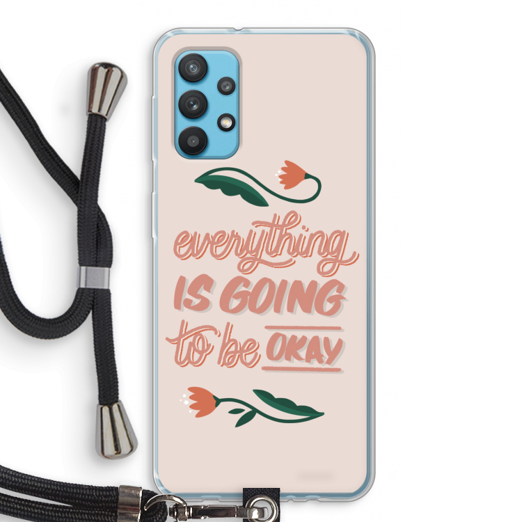 Optimistic flower girl: Samsung Galaxy A32 4G Transparant Hoesje met koord