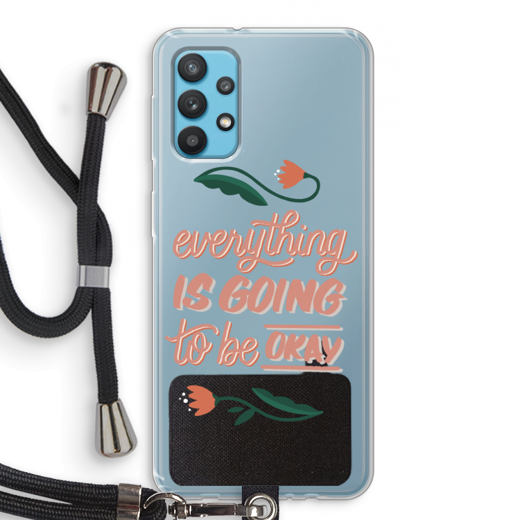 Optimistic flower girl: Samsung Galaxy A32 4G Transparant Hoesje met koord