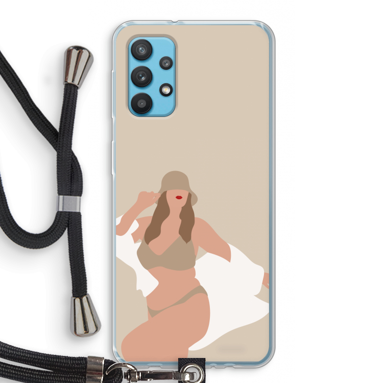 One of a kind: Samsung Galaxy A32 4G Transparant Hoesje met koord