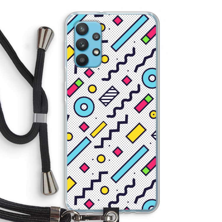 8-bit N°8: Samsung Galaxy A32 4G Transparant Hoesje met koord