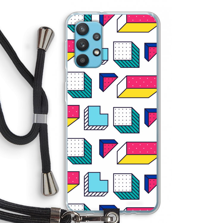 8-bit N°7: Samsung Galaxy A32 4G Transparant Hoesje met koord