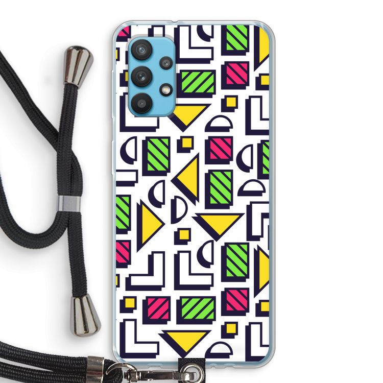 8-bit N°4: Samsung Galaxy A32 4G Transparant Hoesje met koord