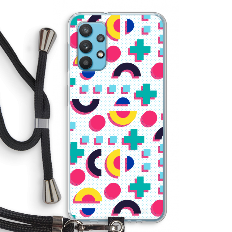 8-bit N°2: Samsung Galaxy A32 4G Transparant Hoesje met koord