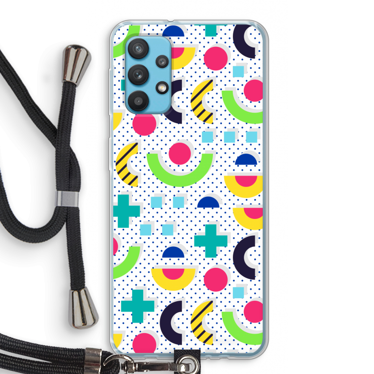8-bit N°1: Samsung Galaxy A32 4G Transparant Hoesje met koord