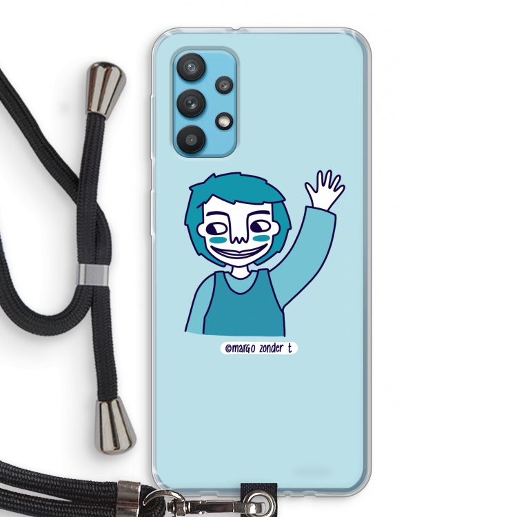 Zwaai: Samsung Galaxy A32 4G Transparant Hoesje met koord