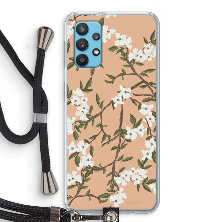Blossoming spring: Samsung Galaxy A32 4G Transparant Hoesje met koord