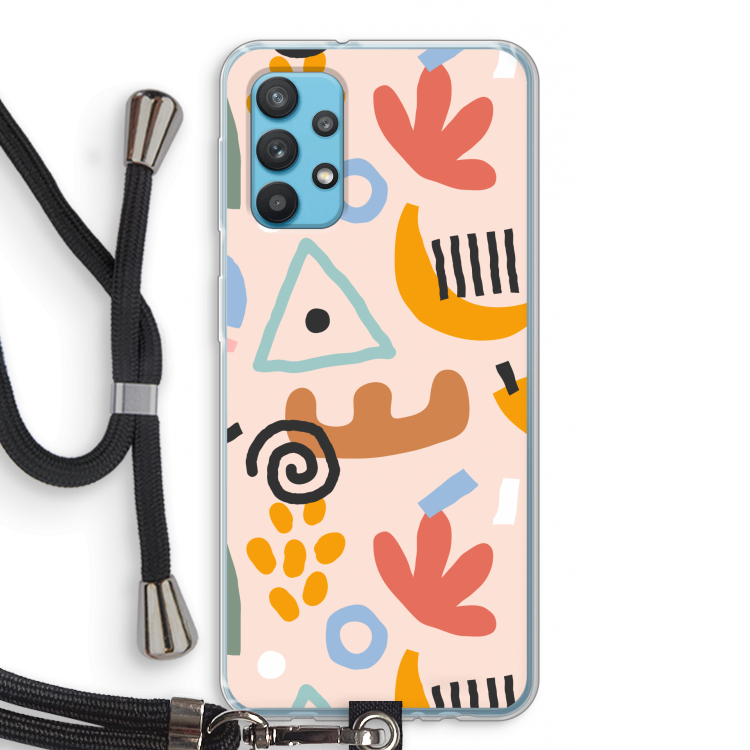 Abstract: Samsung Galaxy A32 4G Transparant Hoesje met koord