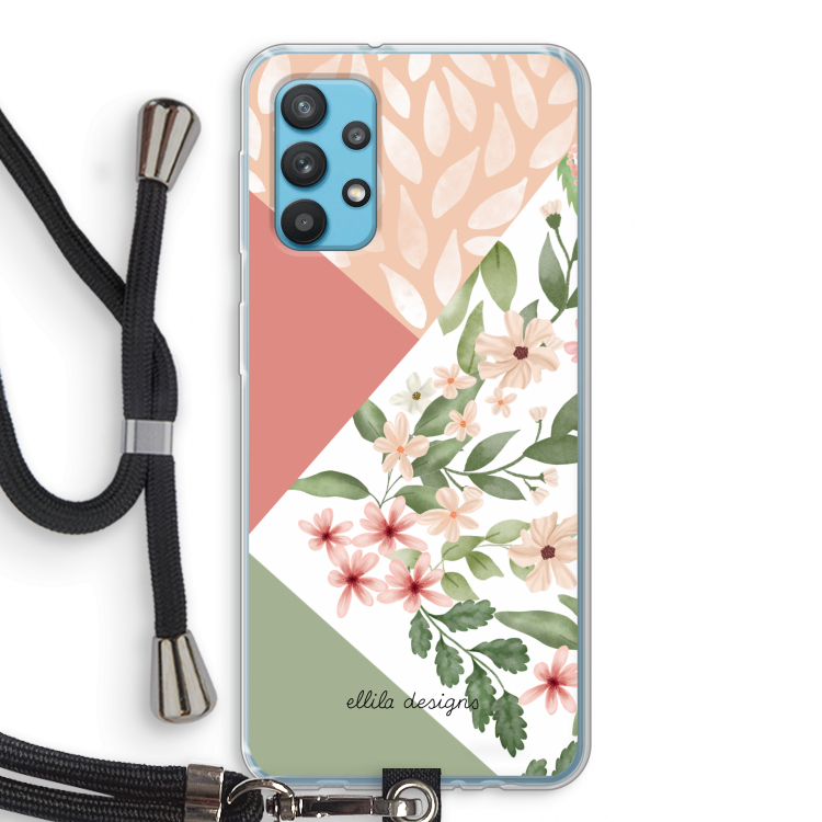 Sweet heaven geometrics: Samsung Galaxy A32 4G Transparant Hoesje met koord