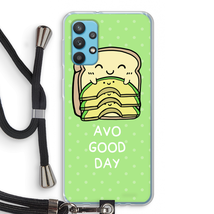 Avo Good Day: Samsung Galaxy A32 4G Transparant Hoesje met koord