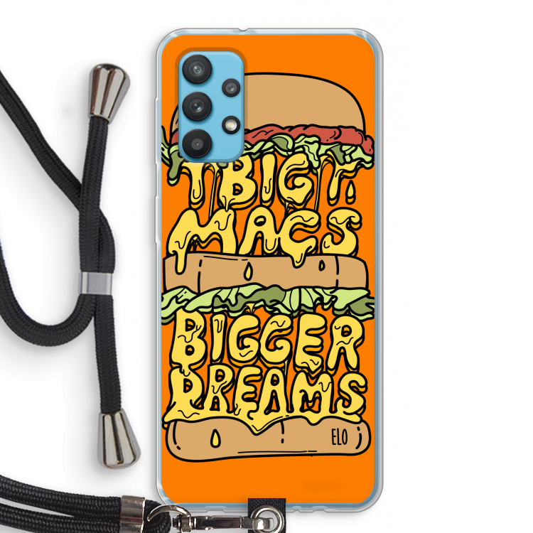 Big Macs Bigger Dreams: Samsung Galaxy A32 4G Transparant Hoesje met koord