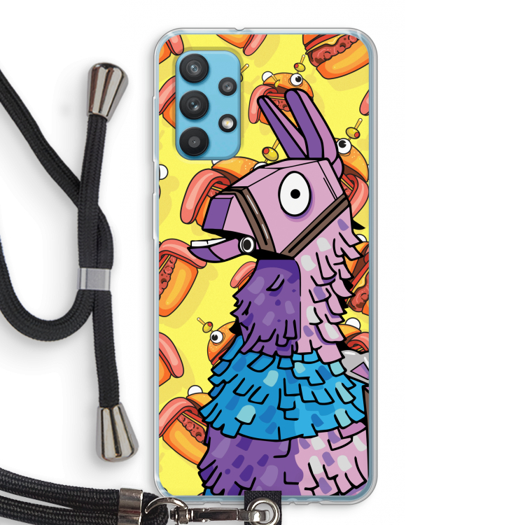 Loot Burger: Samsung Galaxy A32 4G Transparant Hoesje met koord