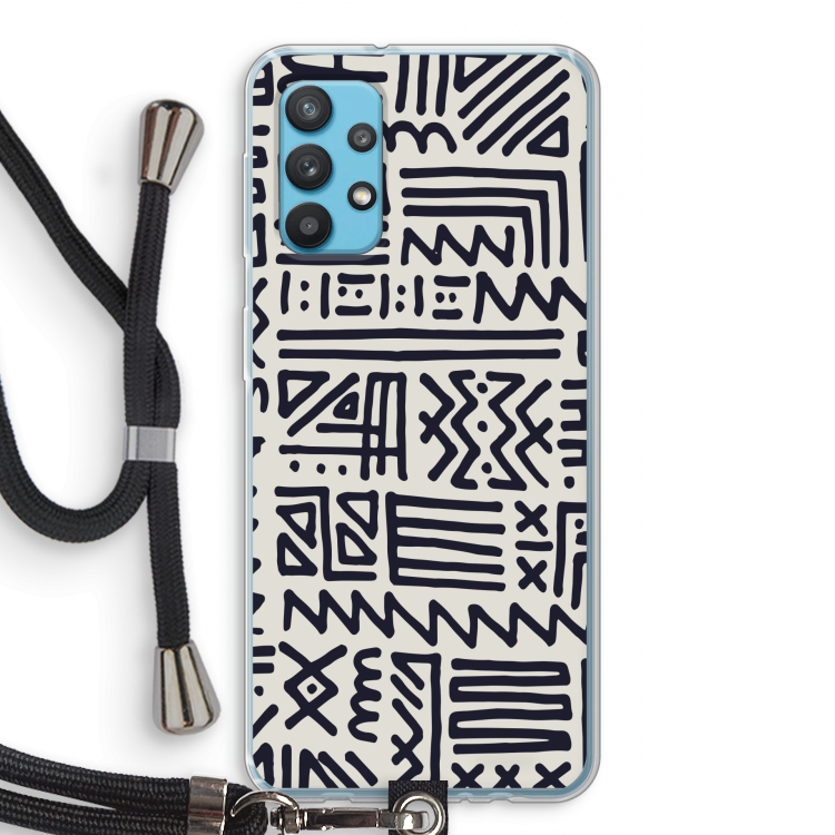 Marrakech print: Samsung Galaxy A32 4G Transparant Hoesje met koord