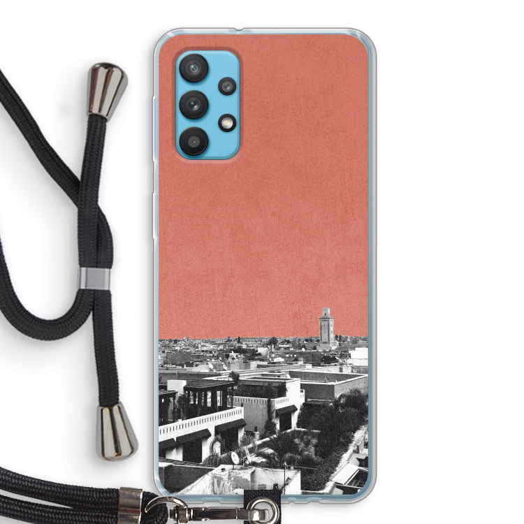 Marrakech Skyline : Samsung Galaxy A32 4G Transparant Hoesje met koord