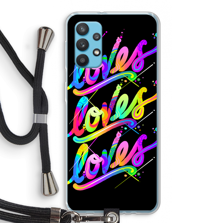 Loves: Samsung Galaxy A32 4G Transparant Hoesje met koord