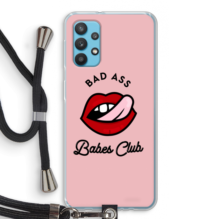Badass Babes Club: Samsung Galaxy A32 4G Transparant Hoesje met koord