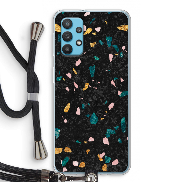 Terrazzo N°10: Samsung Galaxy A32 4G Transparant Hoesje met koord