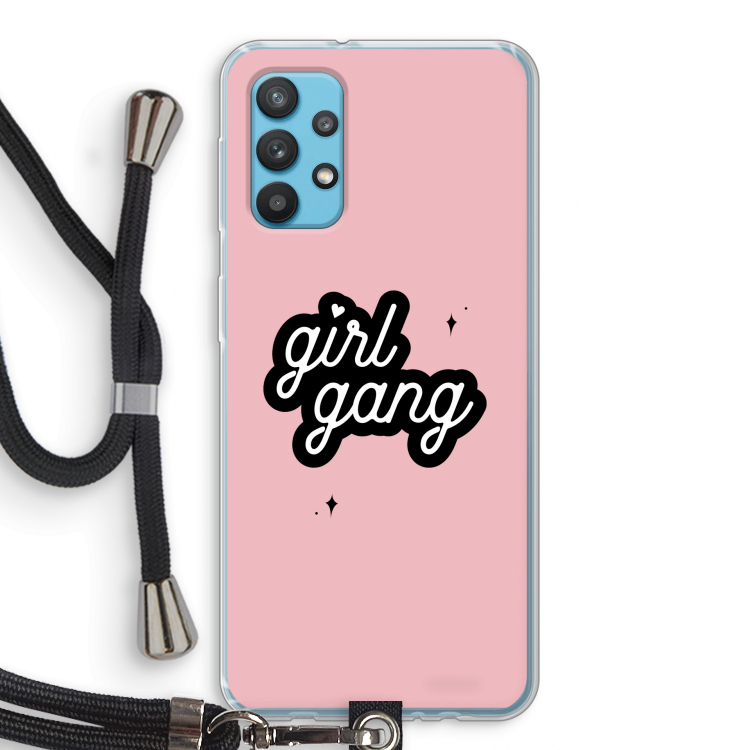 Girl Gang: Samsung Galaxy A32 4G Transparant Hoesje met koord