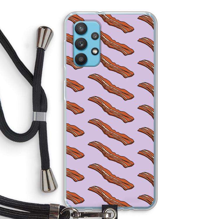 Bacon to my eggs #2: Samsung Galaxy A32 4G Transparant Hoesje met koord
