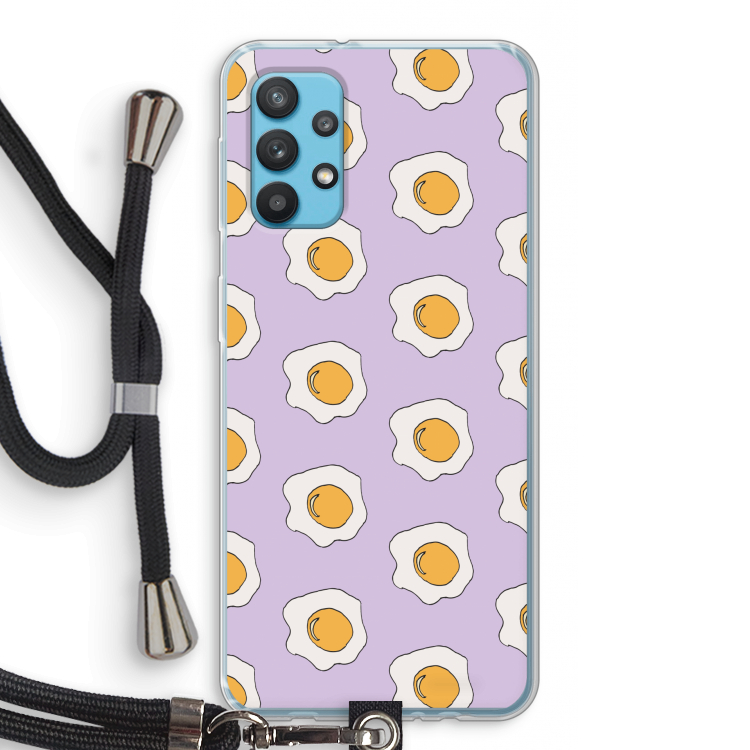 Bacon to my eggs #1: Samsung Galaxy A32 4G Transparant Hoesje met koord