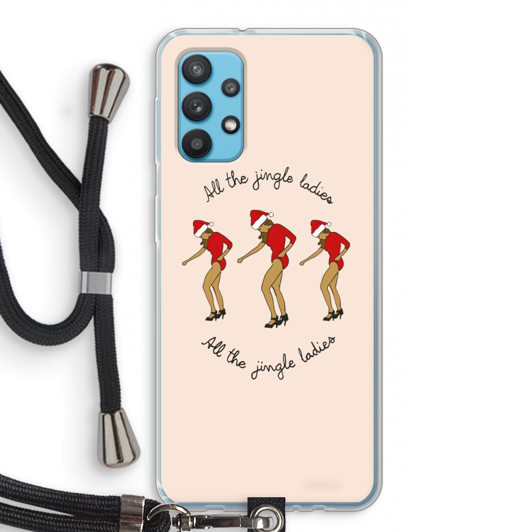 Jingle Ladies: Samsung Galaxy A32 4G Transparant Hoesje met koord