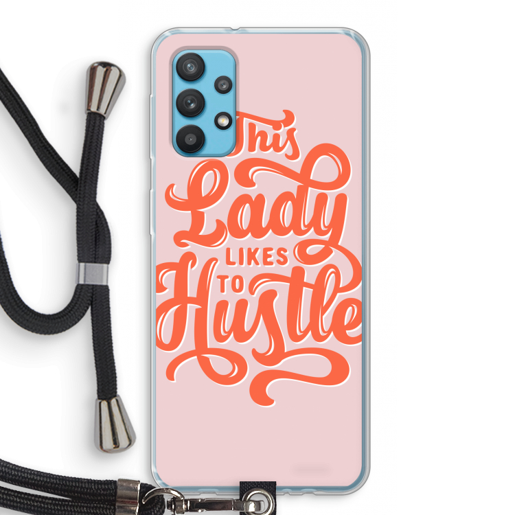 Hustle Lady: Samsung Galaxy A32 4G Transparant Hoesje met koord