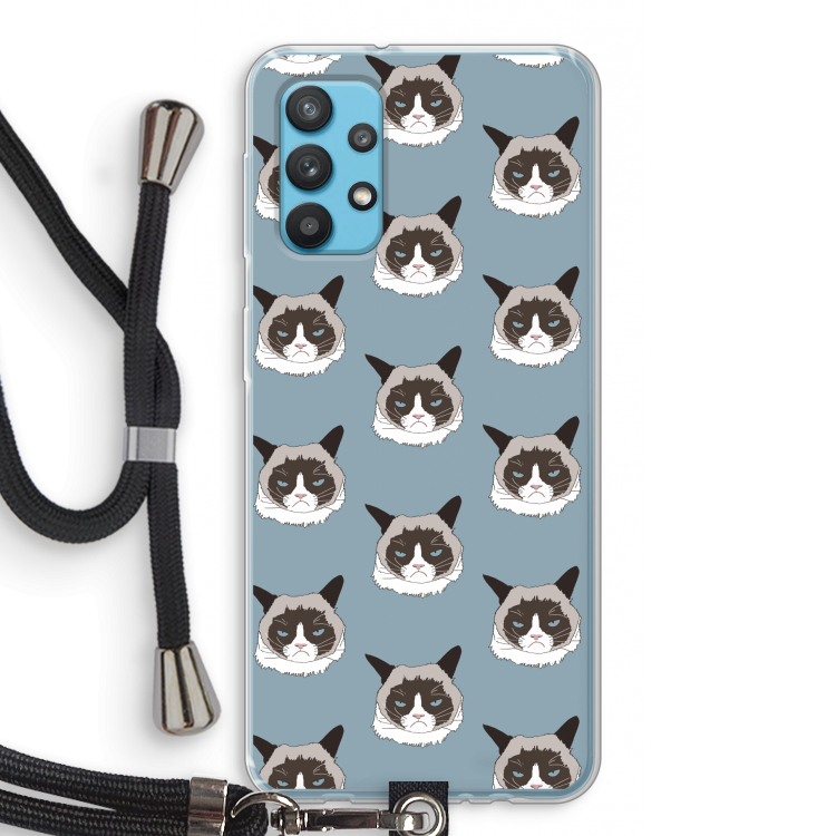 It's a Purrr Case: Samsung Galaxy A32 4G Transparant Hoesje met koord