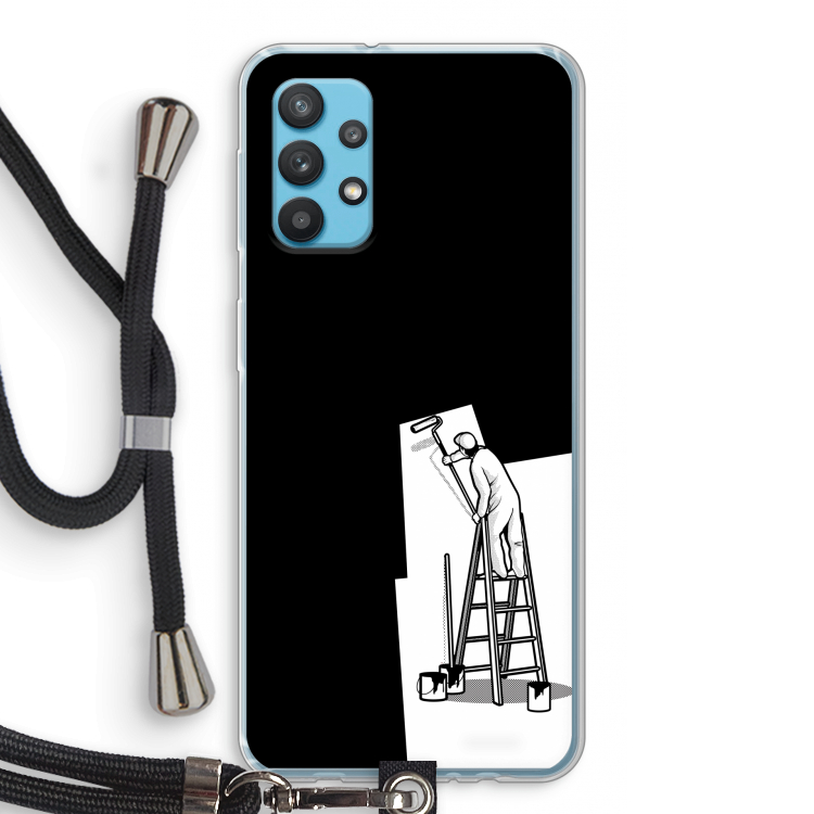 Musketon Painter: Samsung Galaxy A32 4G Transparant Hoesje met koord