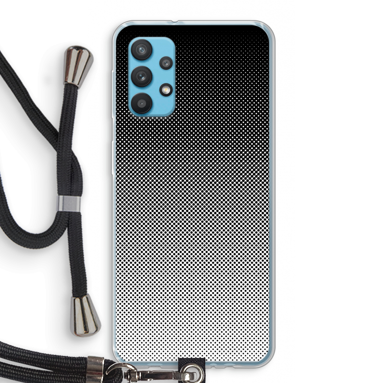 Musketon Halftone: Samsung Galaxy A32 4G Transparant Hoesje met koord