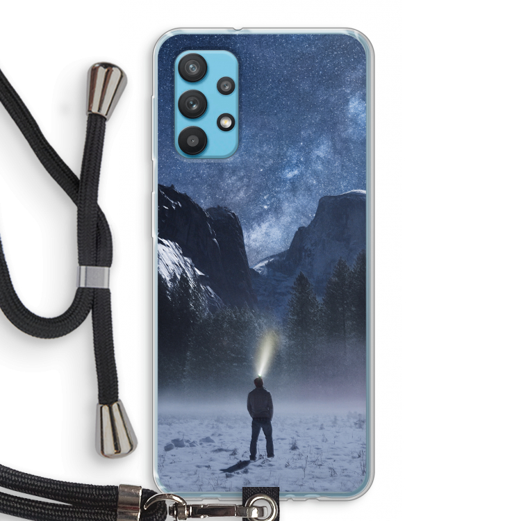 Wanderlust: Samsung Galaxy A32 4G Transparant Hoesje met koord