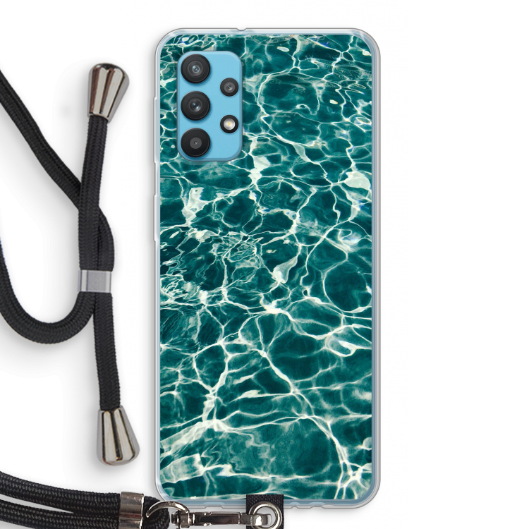 Weerkaatsing water: Samsung Galaxy A32 4G Transparant Hoesje met koord