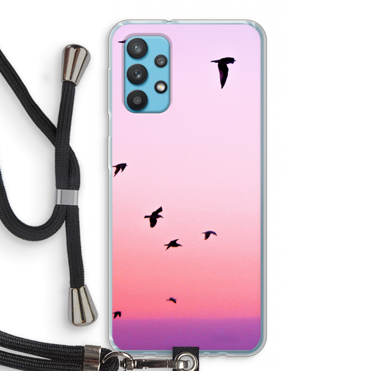 Fly away: Samsung Galaxy A32 4G Transparant Hoesje met koord