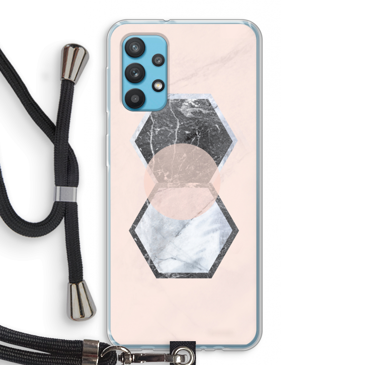 Creatieve toets: Samsung Galaxy A32 4G Transparant Hoesje met koord