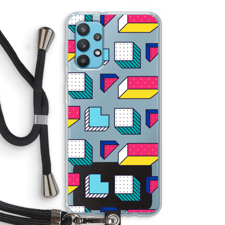8-bit N°7: Samsung Galaxy A32 4G Transparant Hoesje met koord