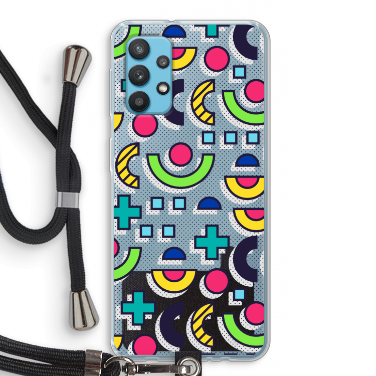 8-bit N°6: Samsung Galaxy A32 4G Transparant Hoesje met koord