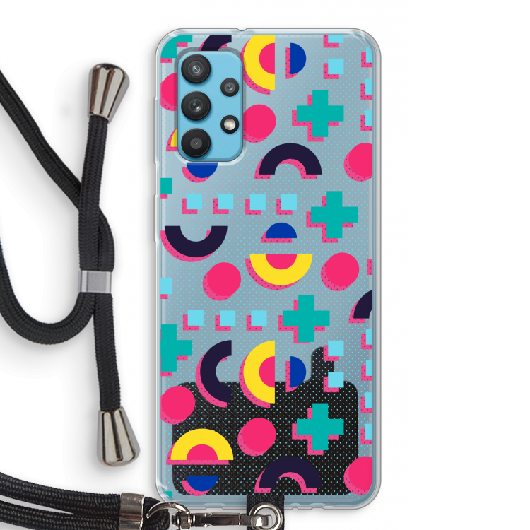 8-bit N°2: Samsung Galaxy A32 4G Transparant Hoesje met koord