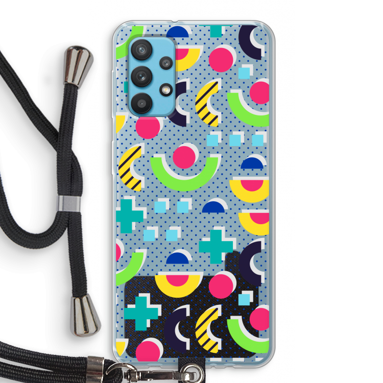 8-bit N°1: Samsung Galaxy A32 4G Transparant Hoesje met koord