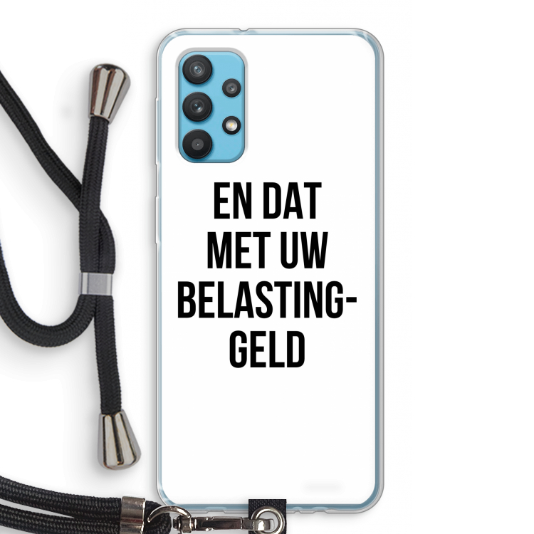 Belastinggeld: Samsung Galaxy A32 4G Transparant Hoesje met koord