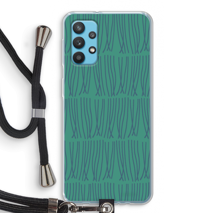 Swirls: Samsung Galaxy A32 4G Transparant Hoesje met koord