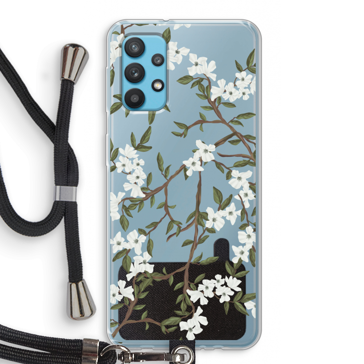 Blossoming spring: Samsung Galaxy A32 4G Transparant Hoesje met koord