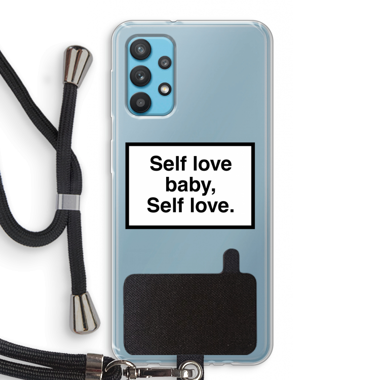 Self love: Samsung Galaxy A32 4G Transparant Hoesje met koord