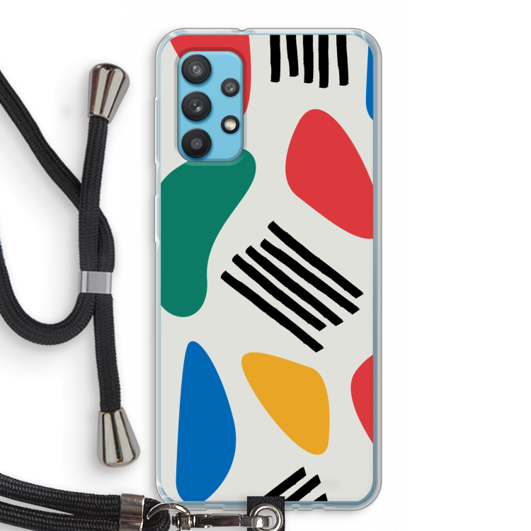 Illustratieve pop 1: Samsung Galaxy A32 4G Transparant Hoesje met koord