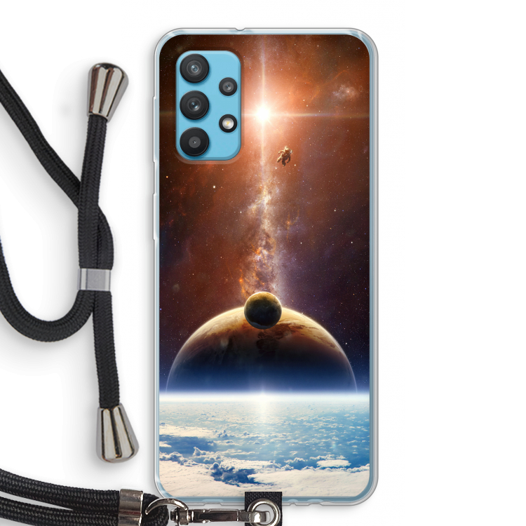 Omicron 2019: Samsung Galaxy A32 4G Transparant Hoesje met koord