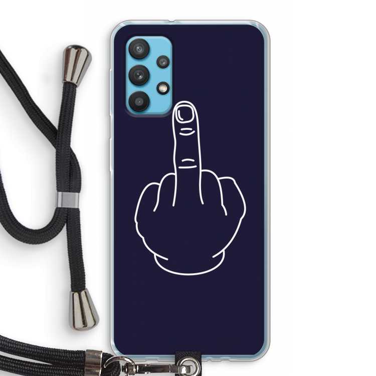 F**k U: Samsung Galaxy A32 4G Transparant Hoesje met koord