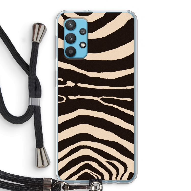 Arizona Zebra: Samsung Galaxy A32 4G Transparant Hoesje met koord