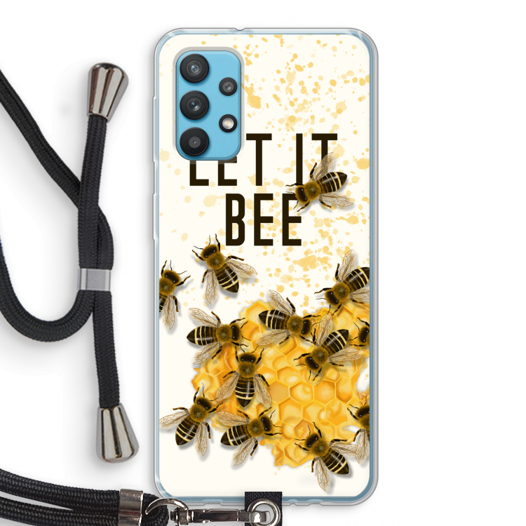 Let it bee: Samsung Galaxy A32 4G Transparant Hoesje met koord