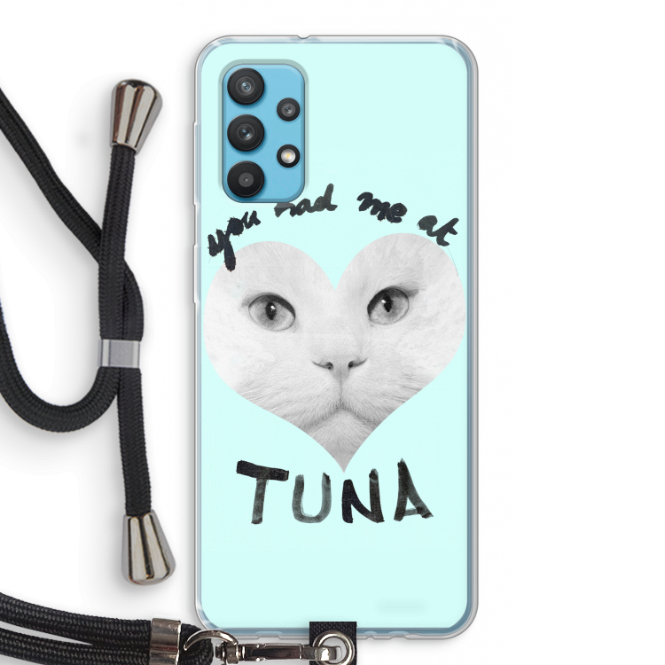You had me at tuna: Samsung Galaxy A32 4G Transparant Hoesje met koord
