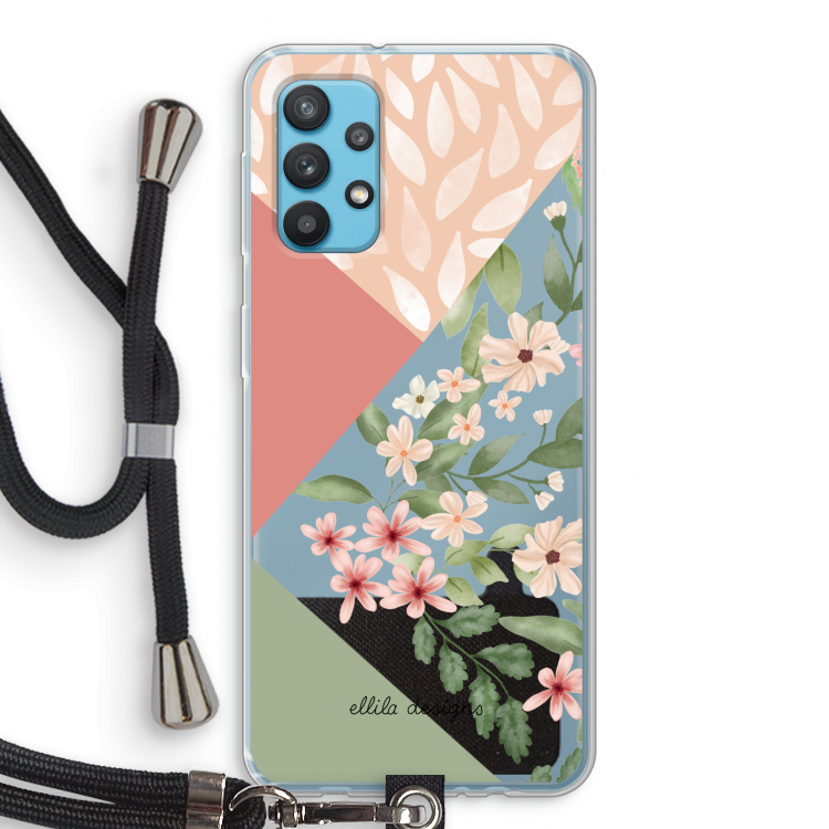 Sweet heaven geometrics: Samsung Galaxy A32 4G Transparant Hoesje met koord
