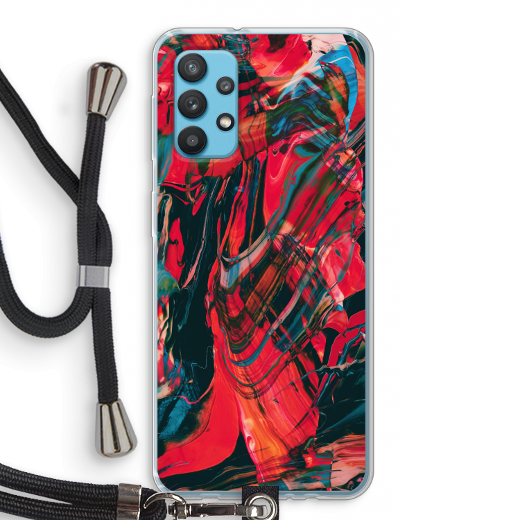 Endless Descent: Samsung Galaxy A32 4G Transparant Hoesje met koord