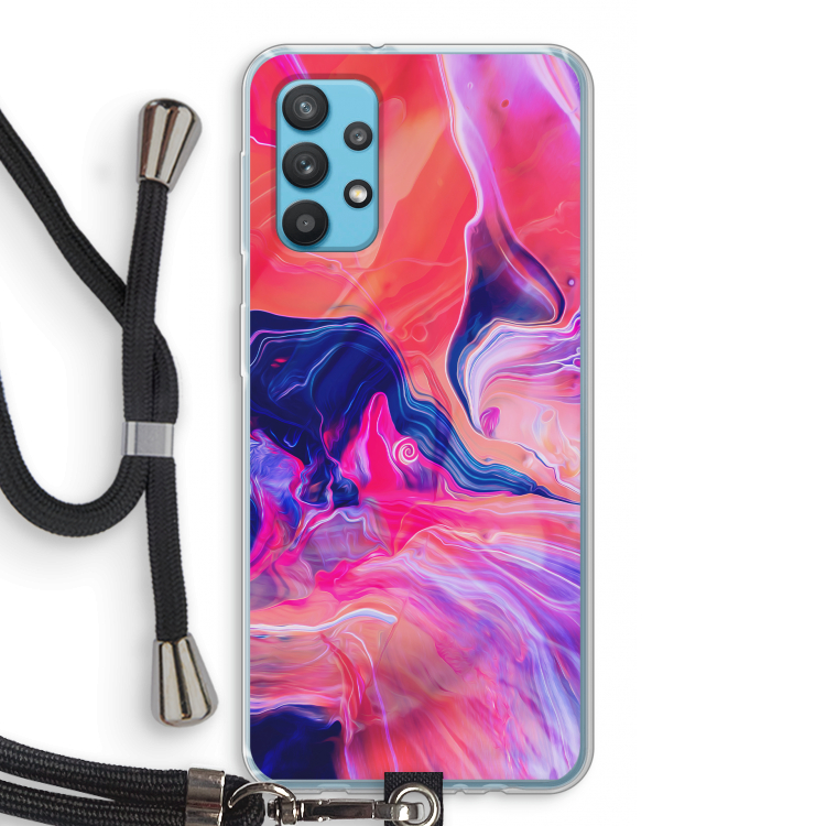 Earth And Ocean: Samsung Galaxy A32 4G Transparant Hoesje met koord